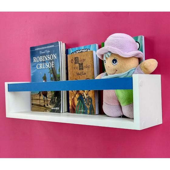 Prateleira Para Livros Infantis Colorida Nicho de Parede Organizador de Brinquedos 55cm Menor preço em Prateleira Para Livros Infantis Colorida Nicho de Parede Organizador de Brinquedos 55cm