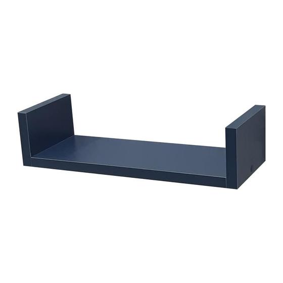 Imagem de Prateleira U 50 x 10cm azul Suporte Invisível