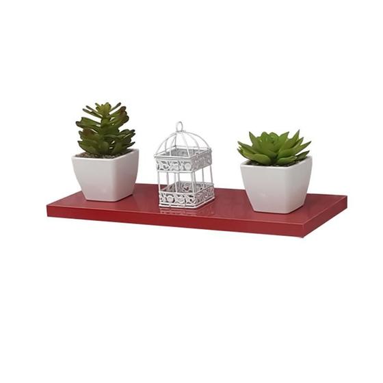 Prateleira Vermelha 40 X 20cm Com Suporte Invisível - Crie Fácil Menor preço em Prateleira Vermelha 40 X 20cm Com Suporte Invisível - Crie Fácil