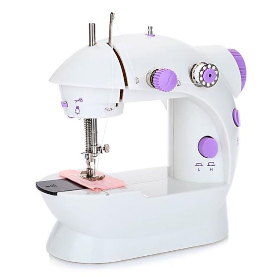 Imagem de Prática Mini Máquina De Costura Reta Importway Iwmc-507 Portátil Branca 110v/220v