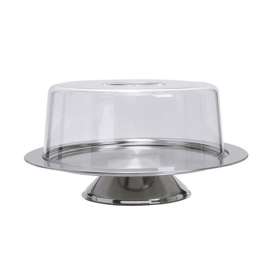 Imagem de Prato Com Cúpula Vision Prato De 33 Cm Aço Inox Forma Inox