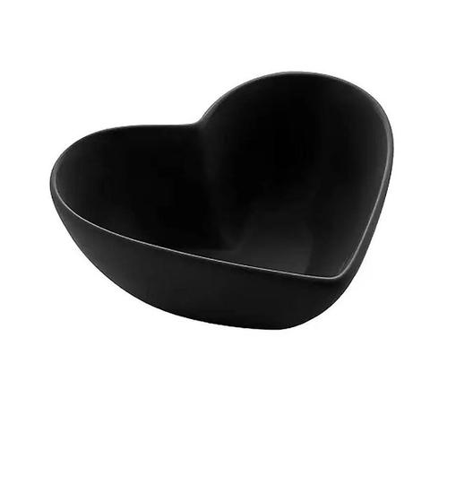 Imagem de Prato coracao de ceramica heart preto 14cm - lyor