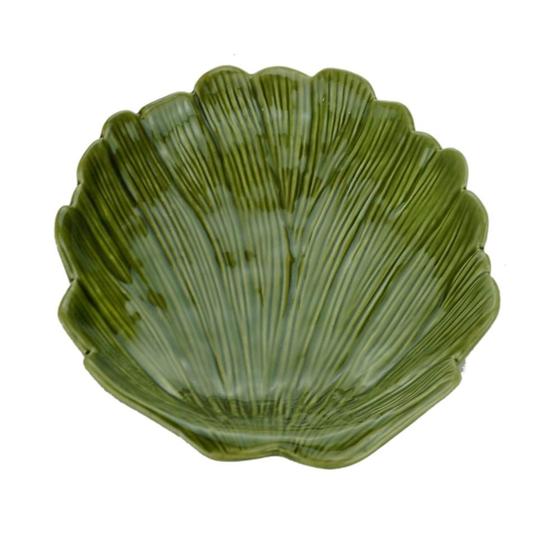 Imagem de Prato de Cerâmica Decorativo Folha Banana Leaf Verde 14 cm