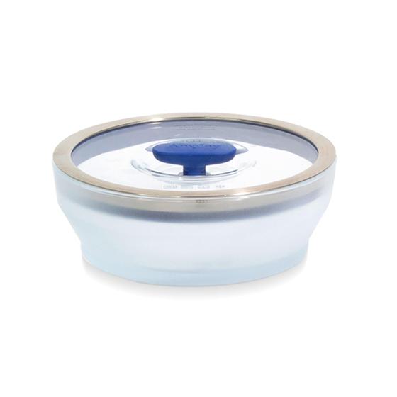 Imagem de Prato de microondas Anyday Cookware, vidro sem plástico, 400 ml, azul