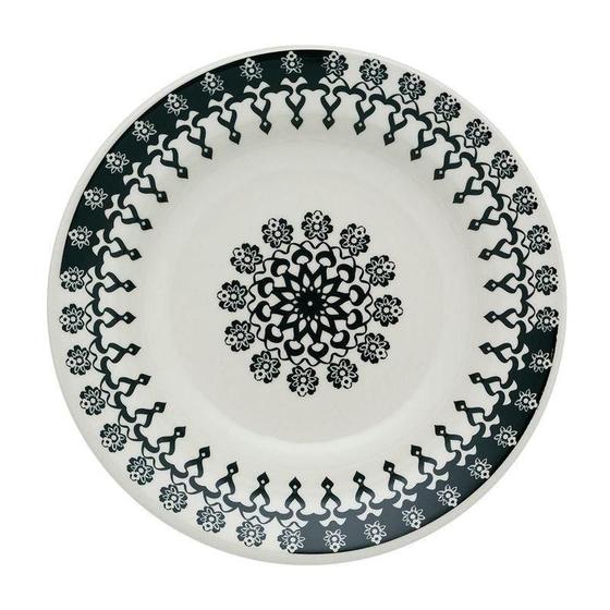 Imagem de Prato de Porcelana para Sobremesa Folk 19cm 1 Peça - Oxford