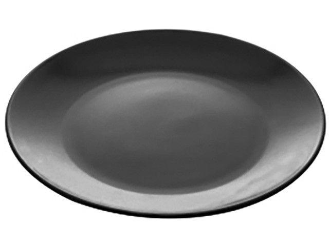 Imagem de Prato de Porcelana Redondo 27cm Preto Raso