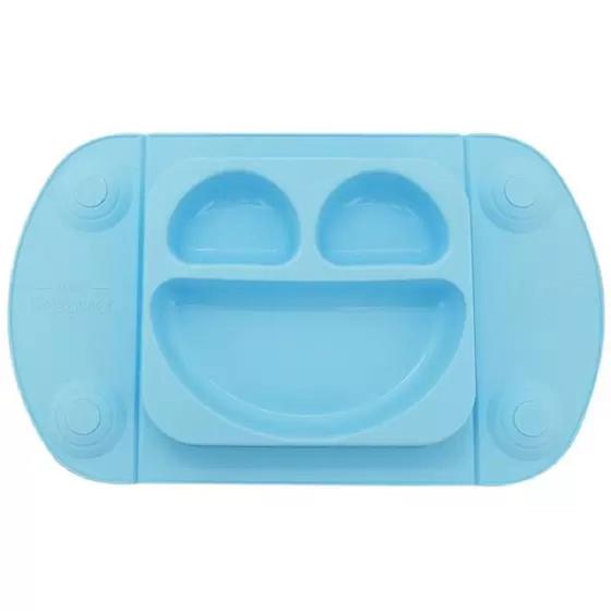 Imagem de Prato de Silicone Portátil para Bebê Azul Claro - Mimo Style