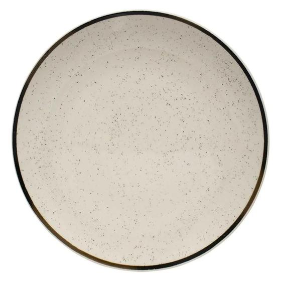 Imagem de Prato De Sobremesa Cerâmica Unni Brisa Oxford 20cm Rustico Decorado