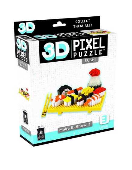 Imagem de Prato de sushi de luxo BePuzzle 3D Pixel Puzzle