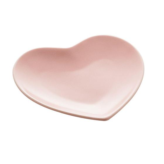 Imagem de Prato decorativo coração cerâmica Heart rosa 27x26x3cm Lyor