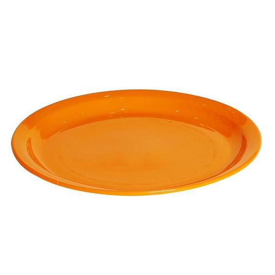 Imagem de Prato Elegance Vemplast 25Cm Tropical Polipropileno Laranja