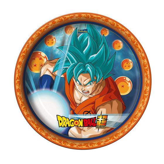 Imagem de Prato Festa Dragon Ball Super - 8 peças - 18cm - 01 Unidades - Festcolor - Rizzo