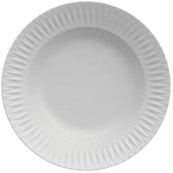 Imagem de Prato Fundo em Porcelana 23cm Branco Diamante Germer Mesa Posta Jantar