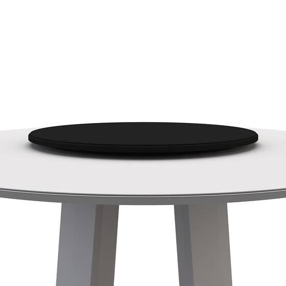 Prato Giratório Para Mesa de Jantar 65cm MDF Com Vidro Lissa N01 Preto - Lyam Decor