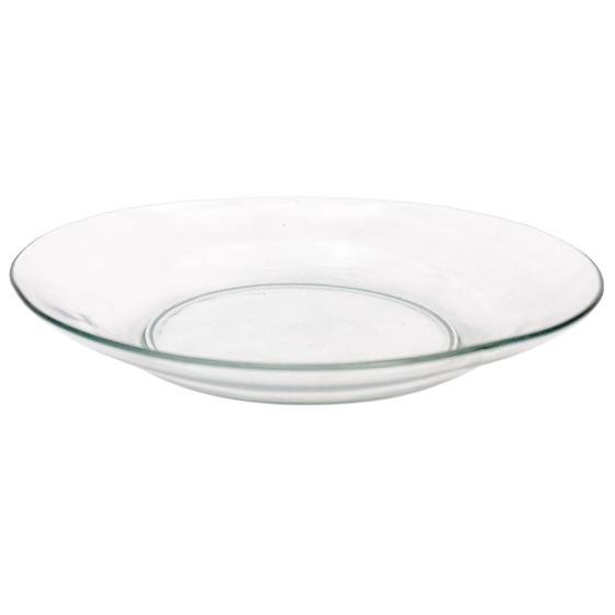 Imagem de Prato Grande Liso Transparente 22cm Para Refeições Almoço Família - 1 Peça