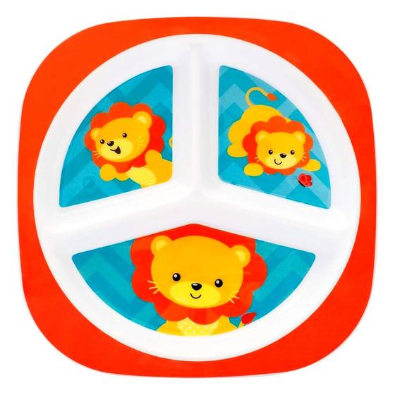 Prato Infantil Baby com 3 divisórias de Leão Buba Original Imagem de Prato Infantil Baby com 3 divisórias de Leão Buba Original