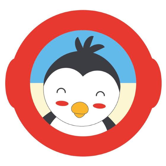 Imagem de Prato Infantil Fundo Com Aba Pinguim Paco - Giro Baby