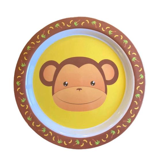 Imagem de Prato Infantil - Macaquinho Amigo Art House - 22 cm - Marrom