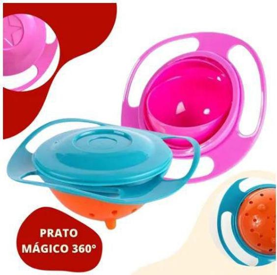 Imagem de Prato Mágico Infantil 360 Não Derruba Alimento Bowl Bebê - art beby