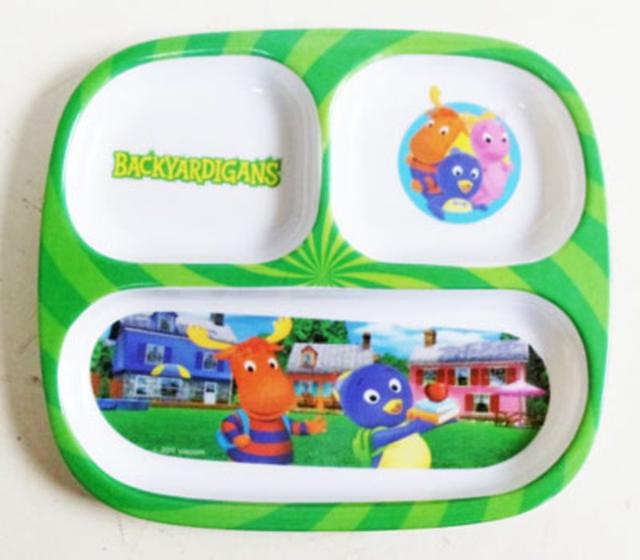 Imagem de Prato melamina retangular com divisória  Backyardigans Gedex