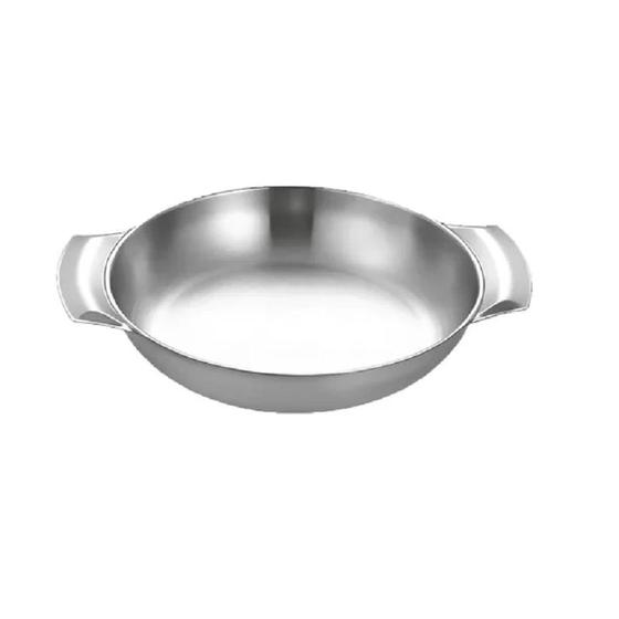 Imagem de Prato Panelinha Pergaminho Luxo Aço Inox Paella 18 Cm