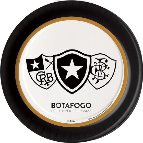 Imagem de Prato Papel Tema 18cm Botafogo Fogão Glorioso - 08 unid