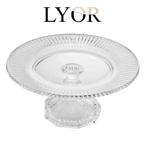 Imagem de Prato Para Bolo Com Pé De Cristal Renaissance Lyor 4424