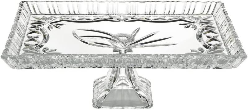 Imagem de Prato para Bolo de Cristal Janine 29,5cm x 19,5cm