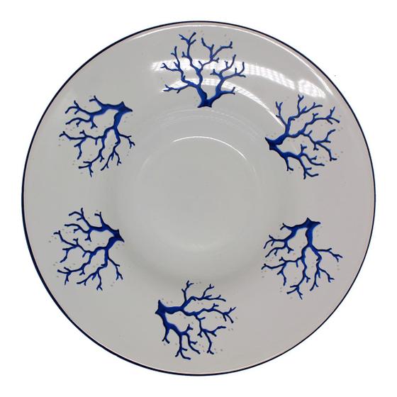 Imagem de Prato para Massa/Risoto de Cerâmica Coral Azul Marinho 26cm