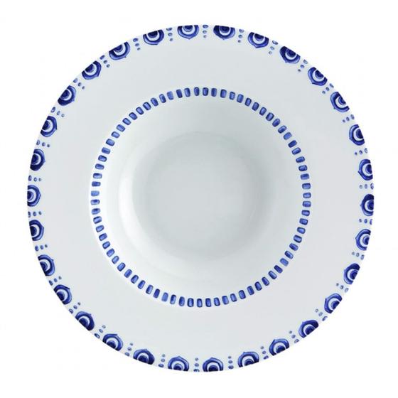 Imagem de Prato Pasta Azure Lux Porcelana Unidade Branco e Azul Vista Alegre Atlantis