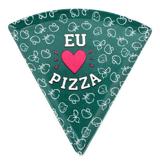 Imagem de Prato Pizza Fatia De Melanima Triangular 22cm