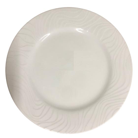 Imagem de Prato Porcelana Raso 27cm Branco Luiza Schmidt