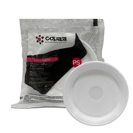 Prato Raso 15cm Branco para Sobremesa Copaza com 10 unidades Menor preço em Prato Raso 15cm Branco para Sobremesa Copaza com 10 unidades