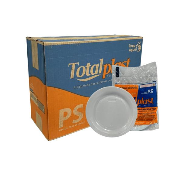 Prato Raso 15cm Branco para Sobremesa Totalplast com 1.000 unidades Menor preço em Prato Raso 15cm Branco para Sobremesa Totalplast com 1.000 unidades