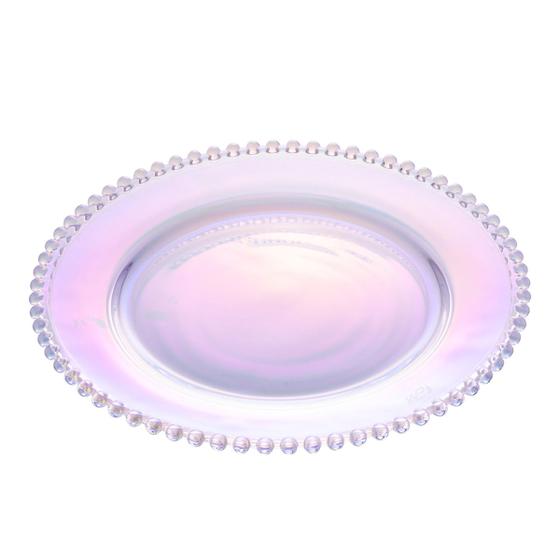 Imagem de Prato Raso Cristal de Chumbo Furta-cor Redondo Pearl Rainbow 28cm - Wolff