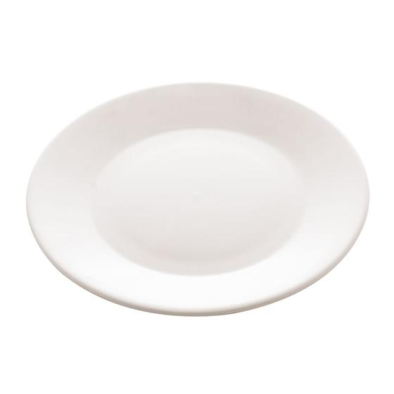 Imagem de Prato Raso P/Sobremesa de Porcelana Branca Clean 20,5cm Lyor