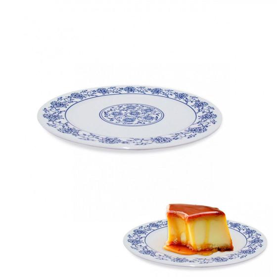 Prato Raso para Sobremesa 20cm em Melamina / Plastico Decorado Branco Fuxing Menor preço em Prato Raso para Sobremesa 20cm em Melamina / Plastico Decorado Branco Fuxing