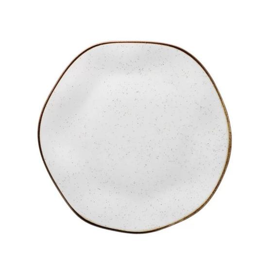 Imagem de Prato Raso Porcelana Ryo Oxford 27,5 cm Maresia Branco