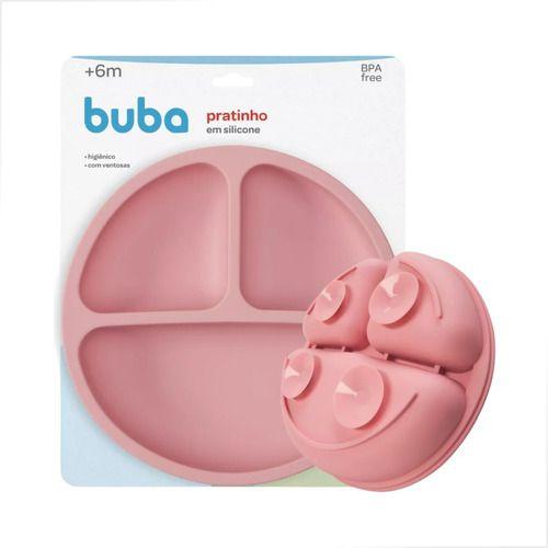 Imagem de Prato Refeição Infantil Silicone C/ 3 Divisória Ventosa Buba