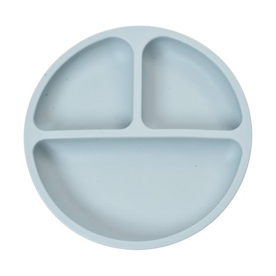 Imagem de Prato Silicone Pietra Baby Com Ventosa 3 Divisórias Gruda Forte Alimentação Bebê Infantil Criança