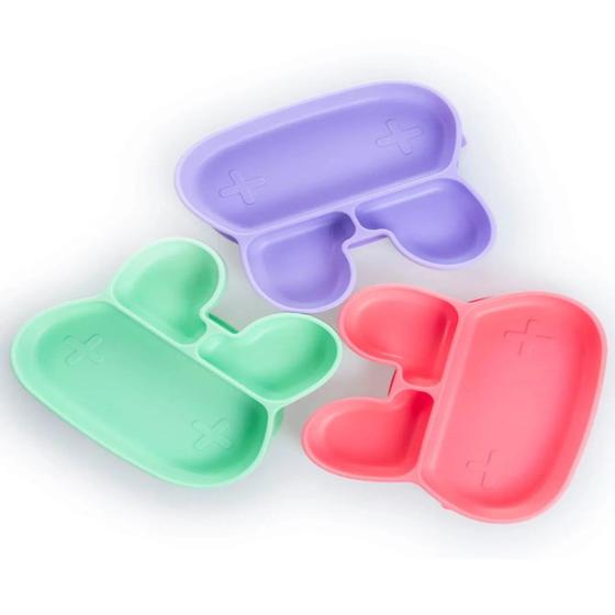 Imagem de Prato Silicone Premium Bichinhos Infantil Ventosa Talher