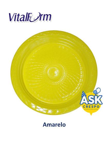 Imagem de Prato Sobremesa 15cm Descartável Vitalform - Pacote com 10 unidades.