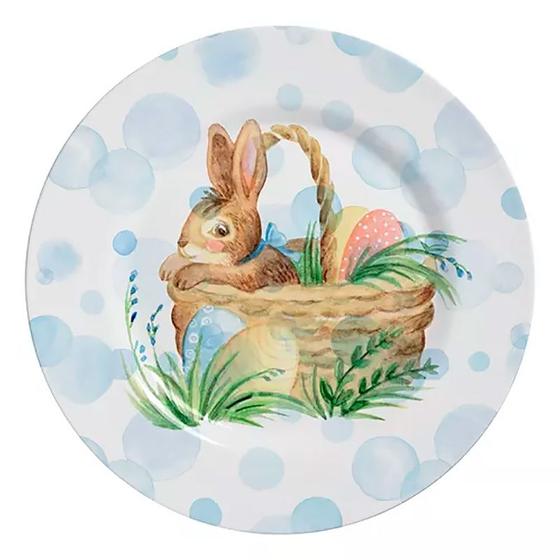 Imagem de Prato Sobremesa Color Rabbits Azul 1156-103B - Alleanza