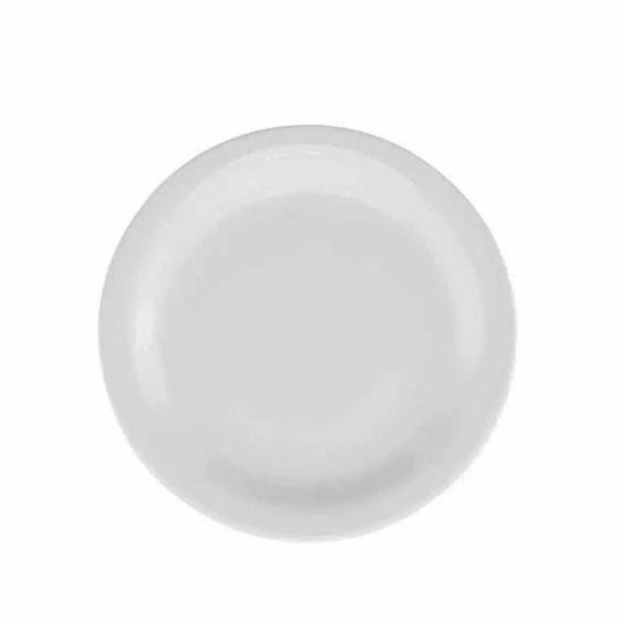 Imagem de Prato Sobremesa de Porcelana Gourmet 20cm Branco Linha Hotel