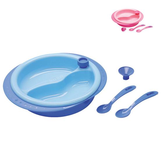 Prato Térmico Com Divisória Ventosa e Talheres Infantil Kuka Imagem de Prato Térmico Com Divisória Ventosa e Talheres Infantil Kuka