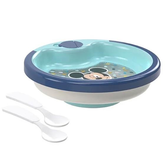Imagem de Prato Termico Com Ventosa Azul Mickey 450 Ml Plasútil