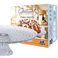 Imagem de Prato vidro boleira c/ pé bolos e doces sobremesas decorações buffet