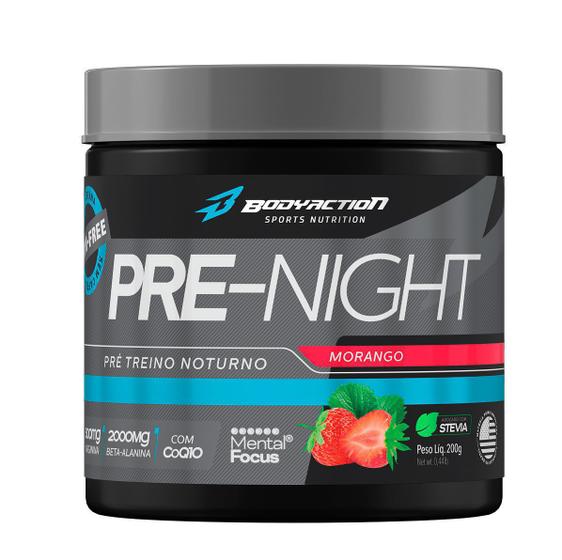 Pre-Night Pré Treino Noturno 200g BodyAction Sem Cafeína Menor preço em Pre-Night Pré Treino Noturno 200g BodyAction Sem Cafeína