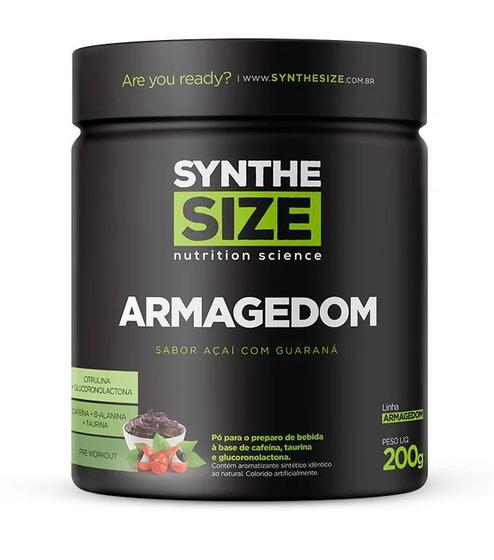 Imagem de Pre Treino Armagedom 200g Pote Sabor Açai/Guarana Synthesize