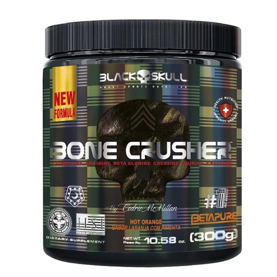 Pré-treino bone crusher (nova fórmula) - 300g Menor preço em Pré-treino bone crusher (nova fórmula) - 300g